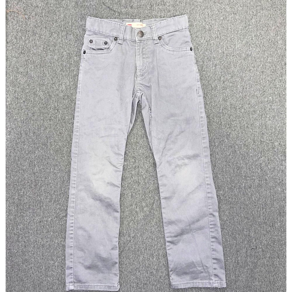 Levis 511 Slim Jeans Boys Size 7X Reg Grey Wash Adjustable Waist
